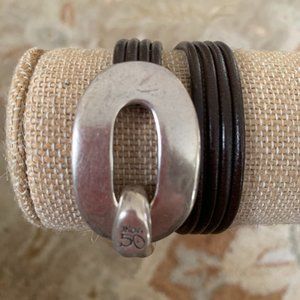 Uno de 50 Leather Wrap Bracelet